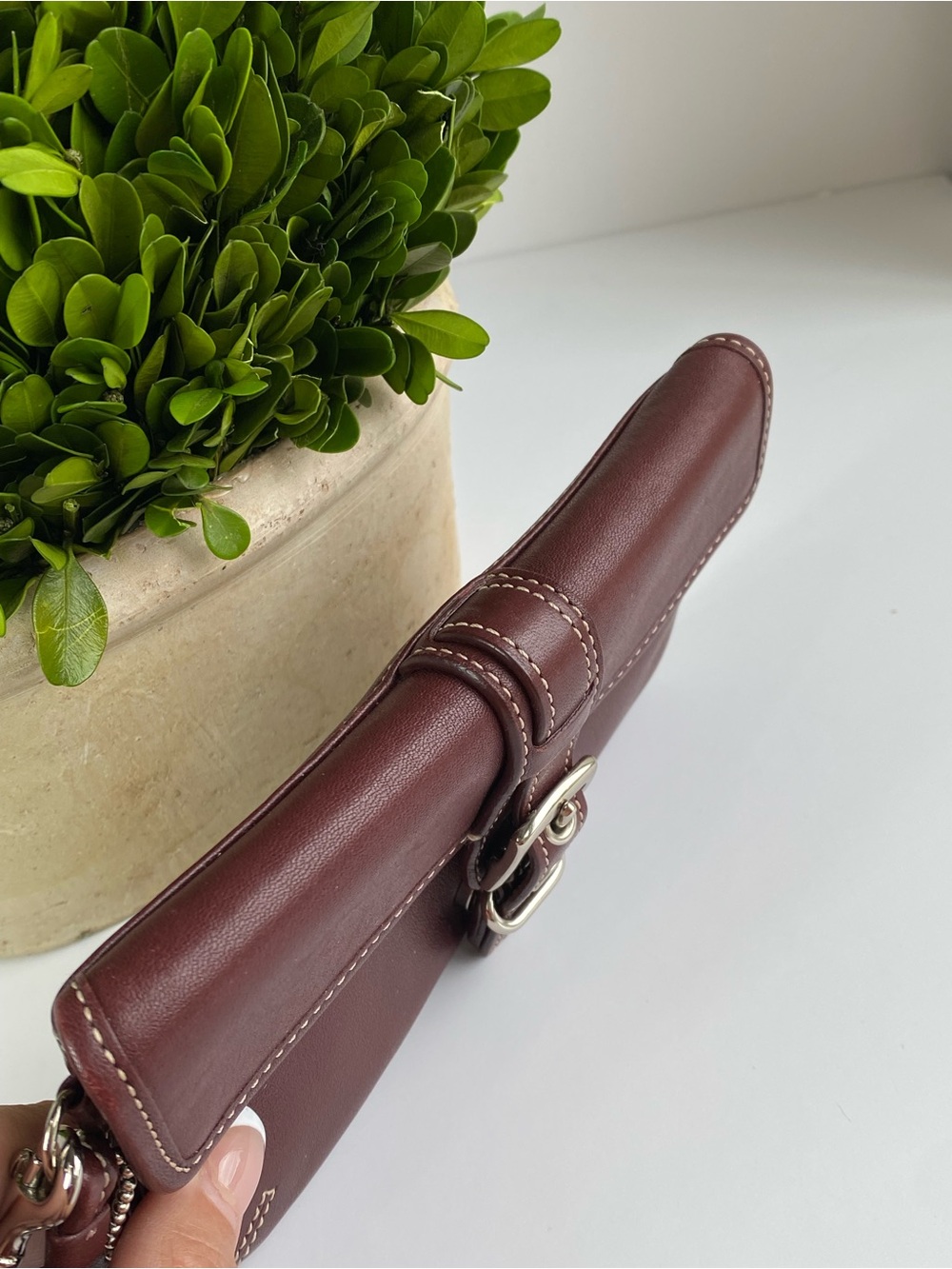 Coach Oxblood Hamilton Clutch Wristlet Wallet - Picture 13 of 14
